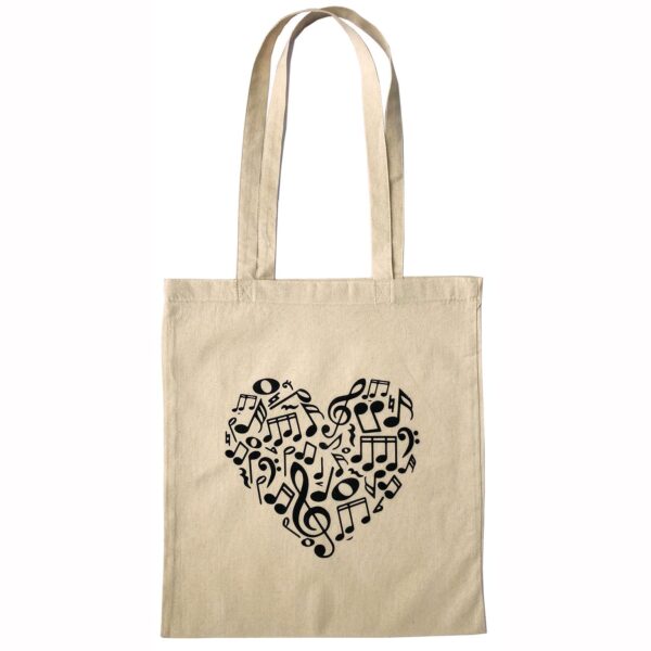 Music Gifts | Heart of Notes Tote Bag